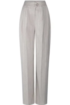 Pinstripe Trousers Saba | Beige... | Aaiko | Little Soho