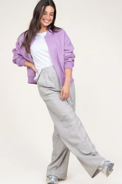 Pinstripe Trousers Saba | Beige... | Aaiko | Little Soho