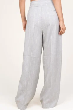 Pinstripe Trousers Saba | Beige... | Aaiko | Little Soho