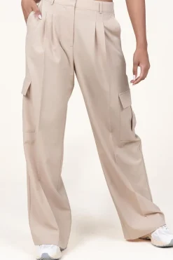 Pleated Cargo Trousers Louise | Beige... | Herskind | Little Soho