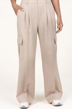 Pleated Cargo Trousers Louise | Beige... | Herskind | Little Soho