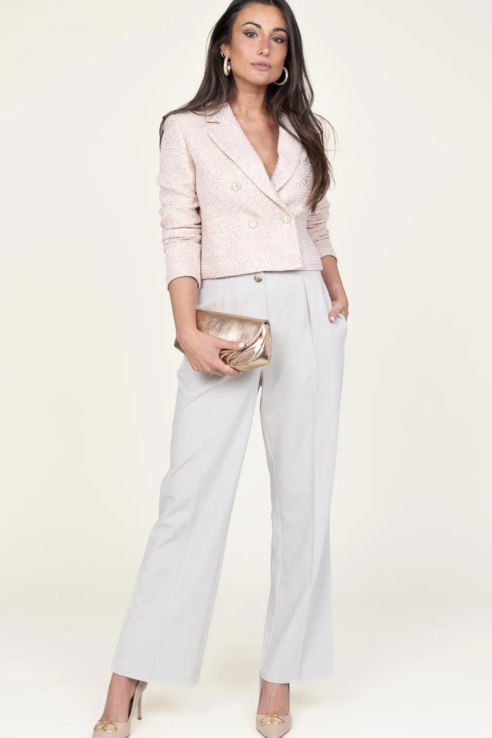 Pleated Trousers Fynn | Natural... | Dante 6 | Little Soho