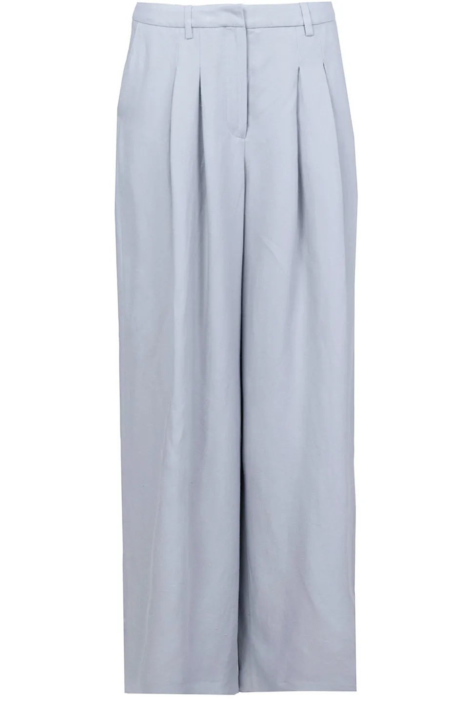 Pleated Trousers In Linenblend Lotus | Grey... | Herskind | Little Soho
