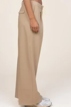 Pleated Trousers With Slit Rupert | Beige... | Herskind | Little Soho