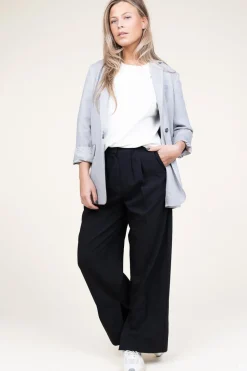 Pleated Trousers With Slit Rupert | Black... | Herskind | Little Soho