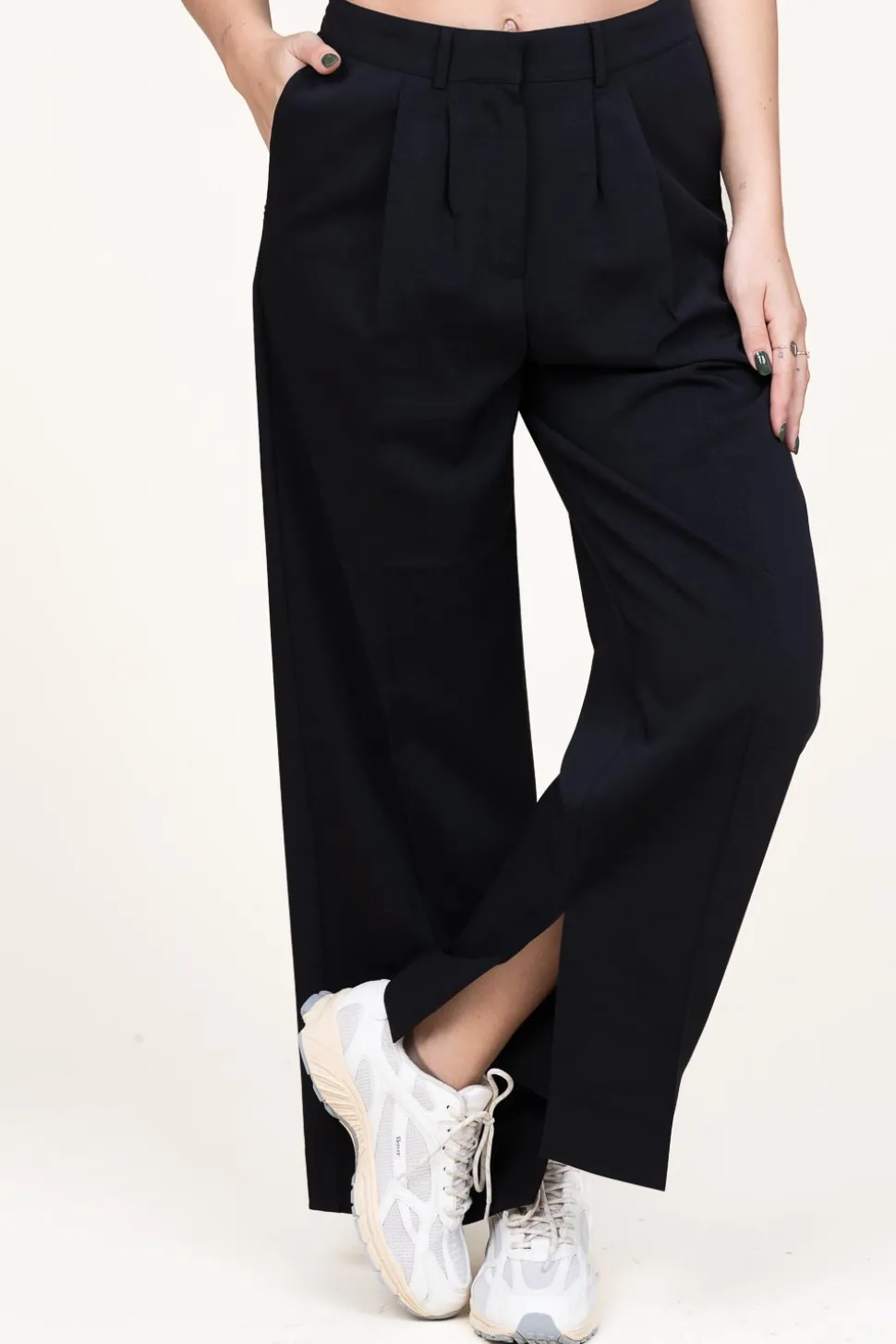 Pleated Trousers With Slit Rupert | Black... | Herskind | Little Soho