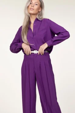 Plisse Blouse Monica | Purple... | Ba&Sh | Little Soho