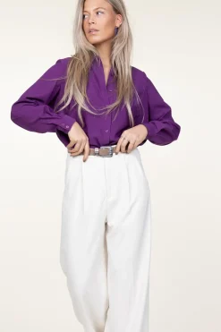 Plisse Blouse Monica | Purple... | Ba&Sh | Little Soho
