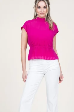 Plisse Top Penelope | Pink... | Dante 6 | Little Soho