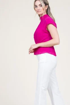 Plisse Top Penelope | Pink... | Dante 6 | Little Soho