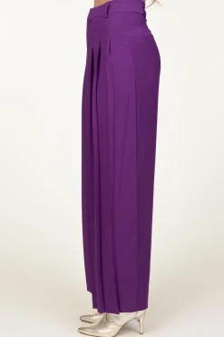 Plisse Trousers Miley | Purple... | Ba&Sh | Little Soho
