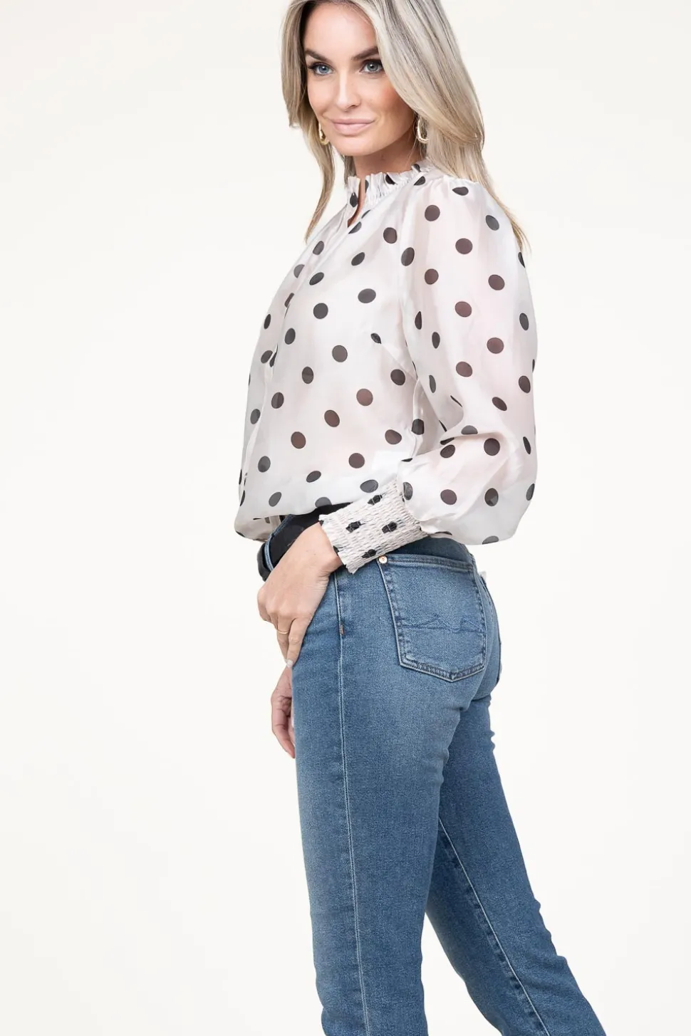 Polkadot Blouse Drew | Black & White... | Co'Couture | Little Soho