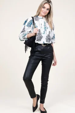 Poplin Blouse With Print Muguet | White... | Antik Batik | Little Soho
