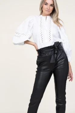 Poplin Blouse With Puffed Sleeves Rodo | White... | Antik Batik | Little Soho