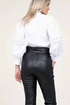 Poplin Blouse With Puffed Sleeves Rodo | White... | Antik Batik | Little Soho