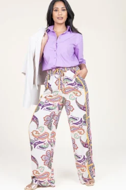 Poplin Boyfriend Blouse Iconic | Purple... | Moment Amsterdam | Little Soho