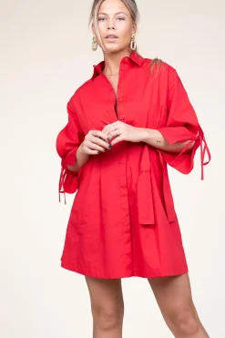 Poplin Button Through Dress With Pockets Valderice | Red... | Liu Jo | Little Soho