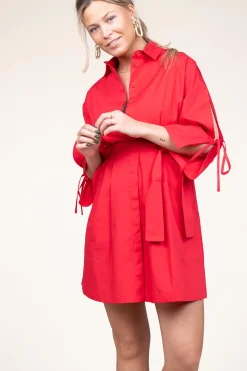 Poplin Button Through Dress With Pockets Valderice | Red... | Liu Jo | Little Soho