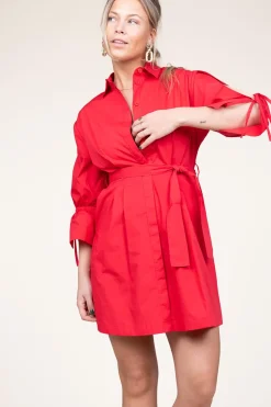 Poplin Button Through Dress With Pockets Valderice | Red... | Liu Jo | Little Soho