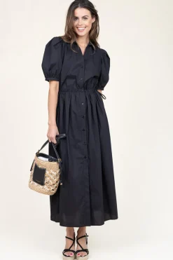 Poplin Button Through Dress With Pockets Paceco | Black... | Liu Jo | Little Soho