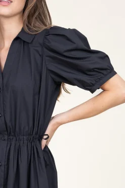 Poplin Button Through Dress With Pockets Paceco | Black... | Liu Jo | Little Soho