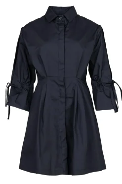 Poplin Button Through Dress With Pockets Valderice | Black... | Liu Jo | Little Soho
