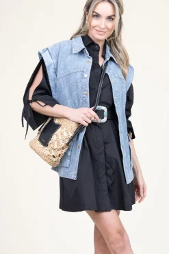 Poplin Button Through Dress With Pockets Valderice | Black... | Liu Jo | Little Soho