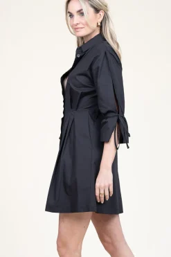 Poplin Button Through Dress With Pockets Valderice | Black... | Liu Jo | Little Soho