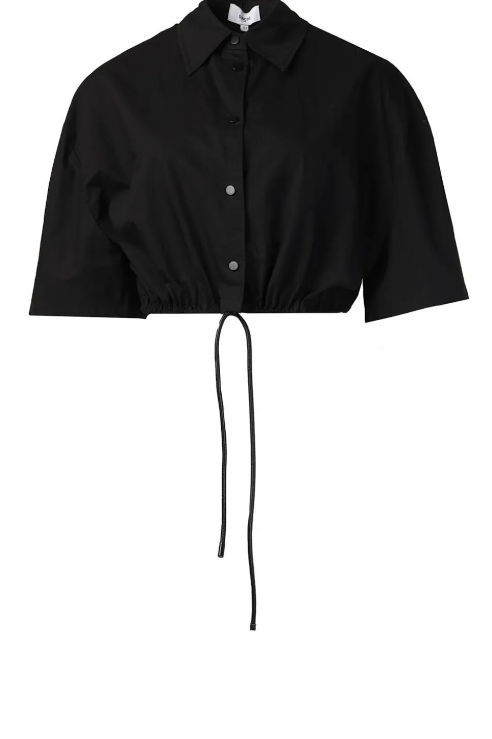 Poplin Cropped Blouse Loucie | Black... | Suncoo | Little Soho