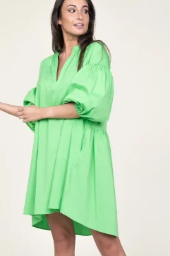 Poplin Dress Izoldi | Green... | Devotion | Little Soho