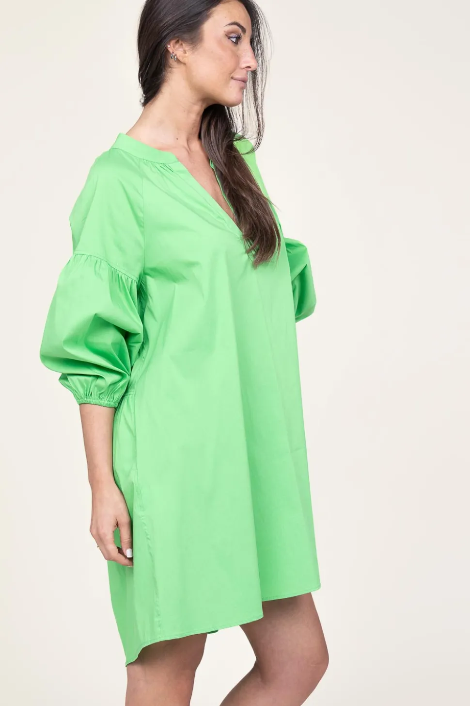 Poplin Dress Izoldi | Green... | Devotion | Little Soho