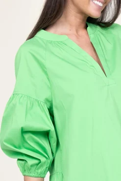 Poplin Dress Izoldi | Green... | Devotion | Little Soho