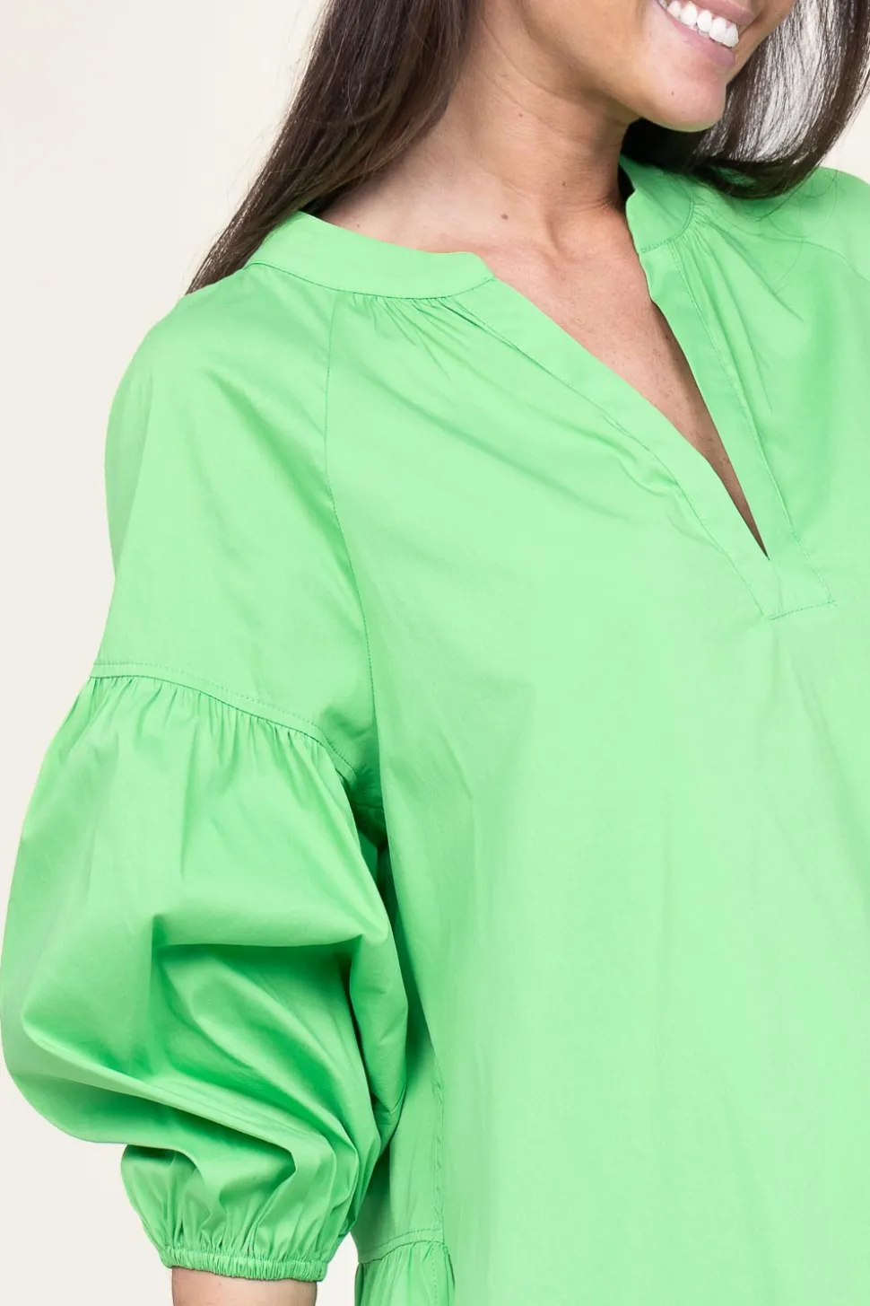 Poplin Dress Izoldi | Green... | Devotion | Little Soho