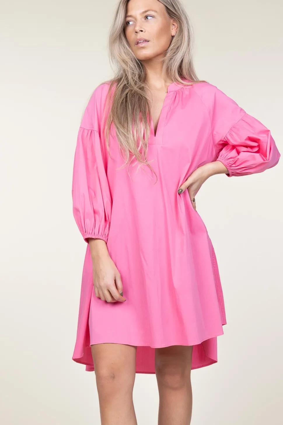 Poplin Dress Izoldi | Pink... | Devotion | Little Soho