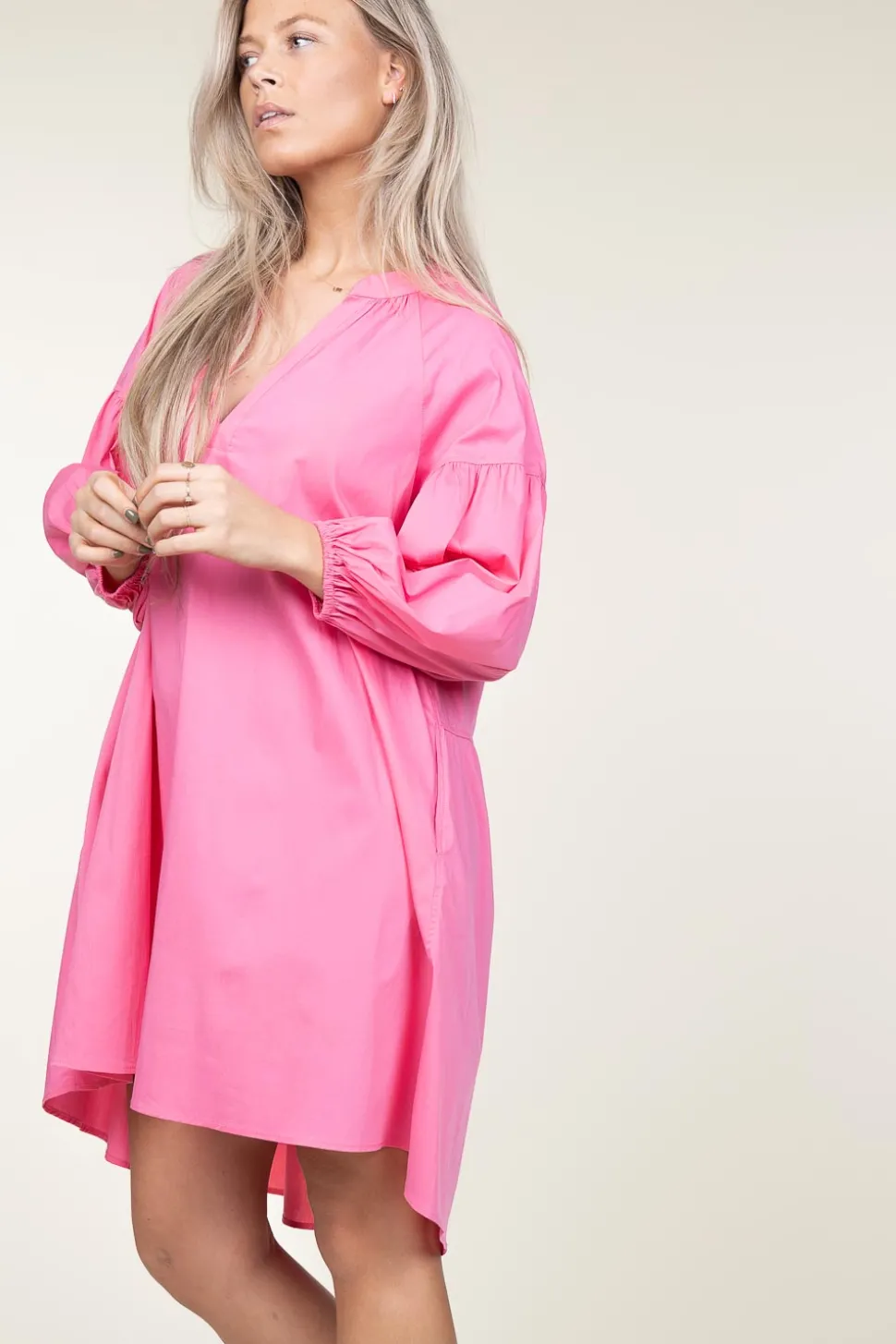 Poplin Dress Izoldi | Pink... | Devotion | Little Soho