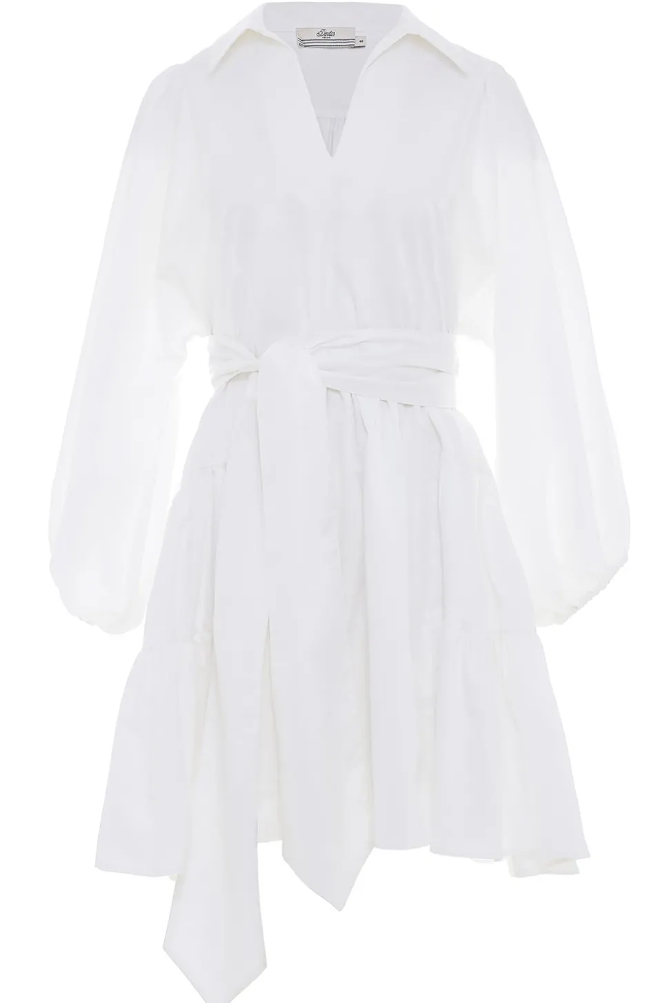 Poplin Dress With Belt Marlee | White... | Devotion | Little Soho