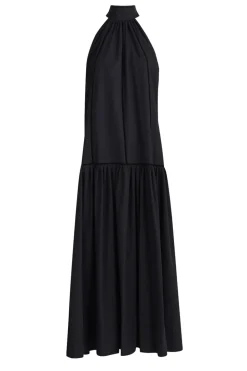Poplin Maxi Dress Rhodos | Black... | March23 | Little Soho