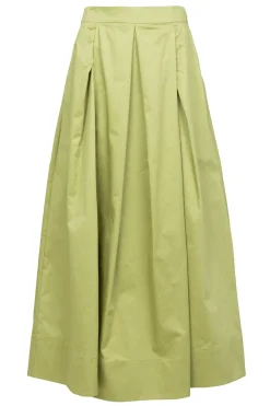 Poplin Maxi Skirt With Pockets Kelly | Green... | Devotion | Little Soho