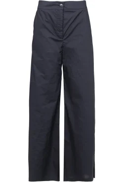 Poplin Wide Leg Trousers Johan | Black... | Suncoo | Little Soho