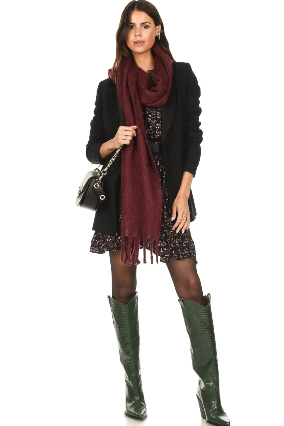 Printed Dress Rilda | Bordeaux... | Berenice | Little Soho