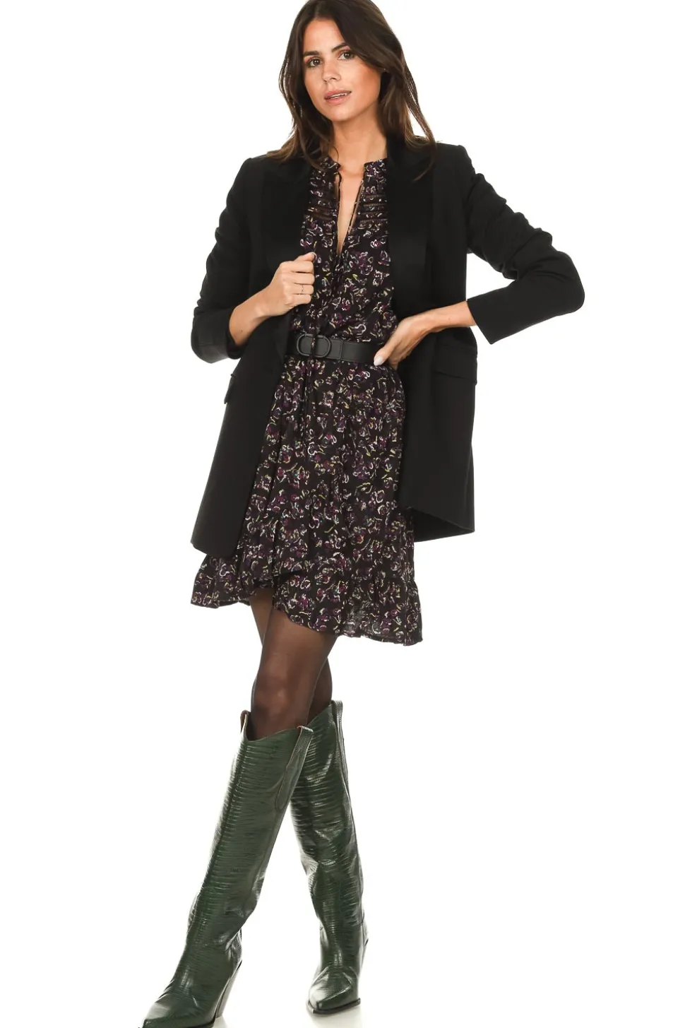 Printed Dress Rilda | Bordeaux... | Berenice | Little Soho