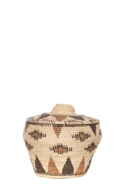 Printed Rattan Basket Abbey - Small | Natural... | Little Soho Living | Little Soho
