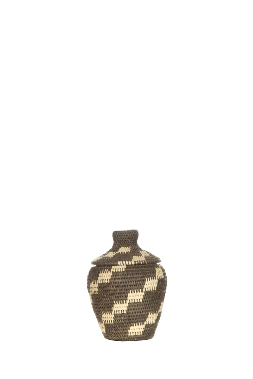 Printed Rattan Basket Billy - Small | Black & White... | Little Soho Living | Little Soho