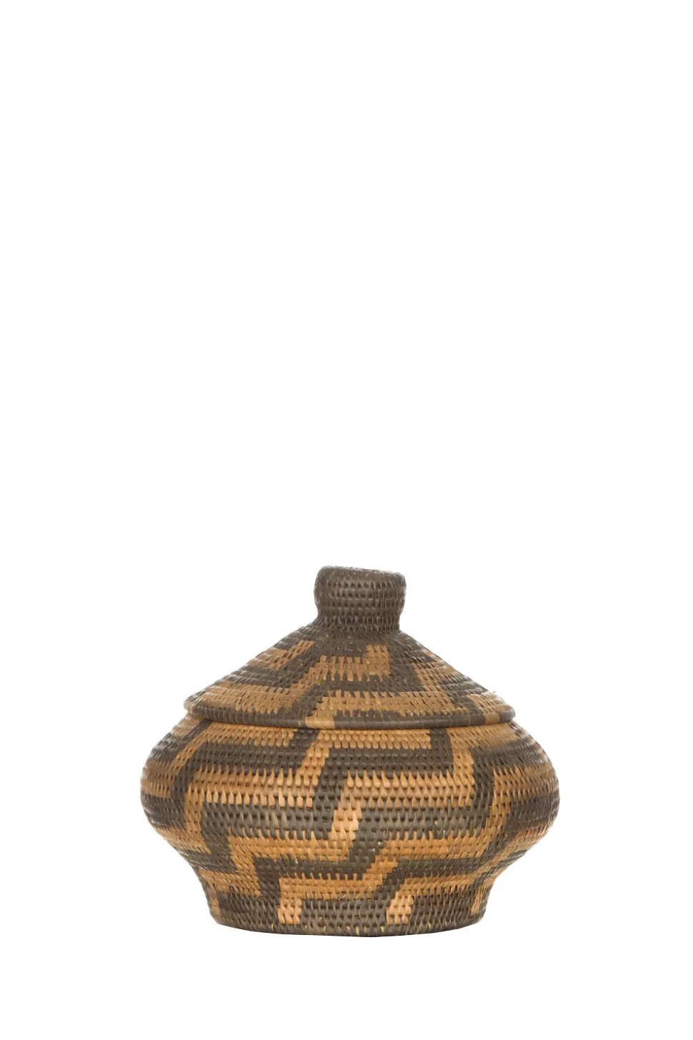 Printed Rattan Basket Grace - Small | Brown... | Little Soho Living | Little Soho