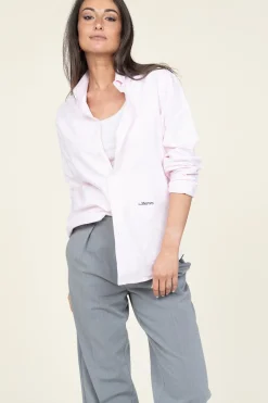 Recycled Cotton Blouse The Oxford | Pink... | Mercer | Little Soho