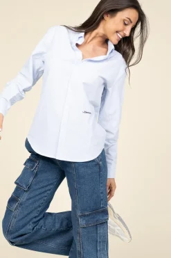 Recycled Cotton Blouse The Oxford | Blue... | Mercer | Little Soho