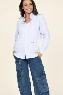 Recycled Cotton Blouse The Oxford | Blue... | Mercer | Little Soho