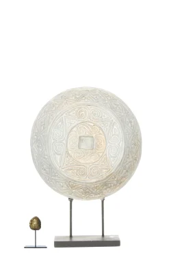 Round Ornament On A Stand Kean | White... | Little Soho Living | Little Soho