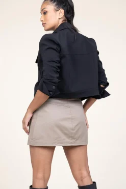 Safari Mini Skirt Wallie | Taupe... | Second Female | Little Soho