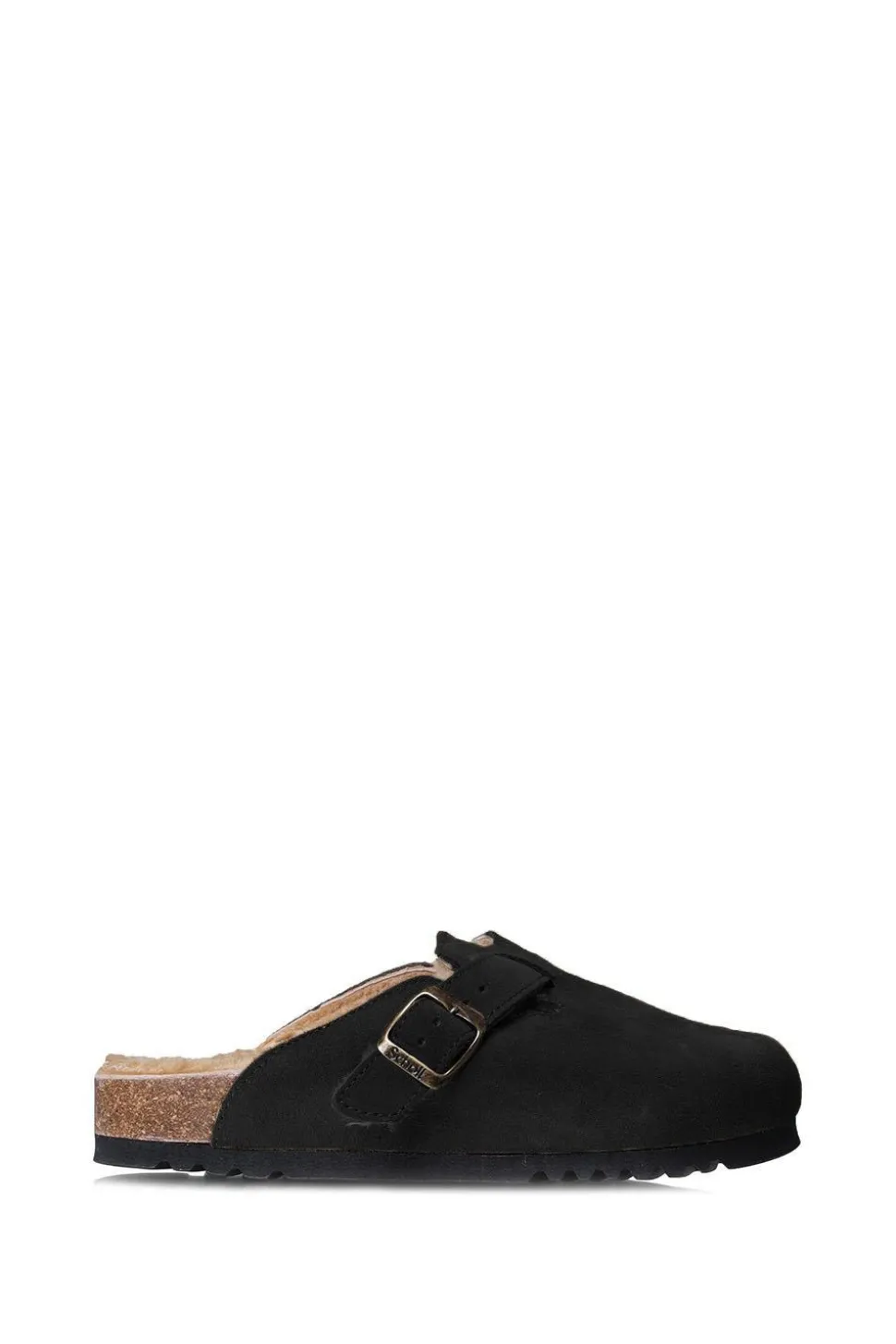 Sandals With Sheep Wool Fae | Black... | Scholl | Little Soho